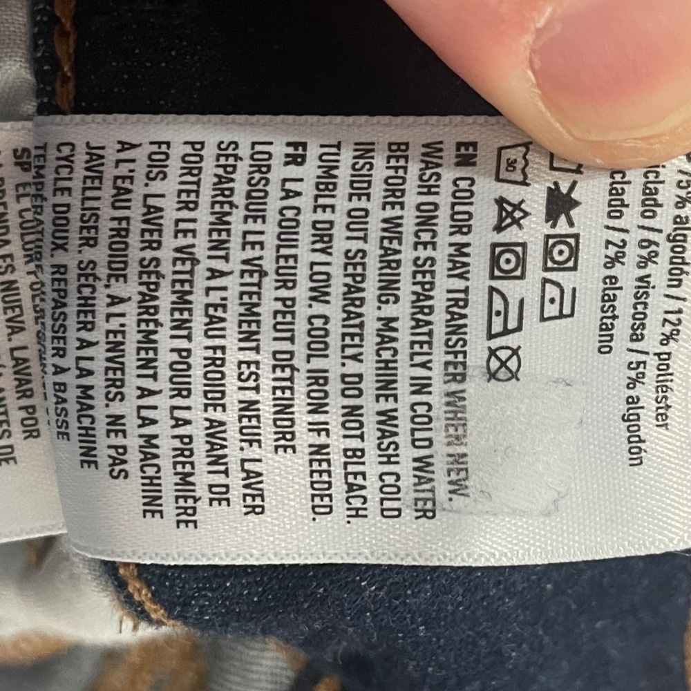 American Eagle Kick Boot Jeans Women Dark Wash Next Level Stretch Size 16 35x30 - Picture 11 of 11